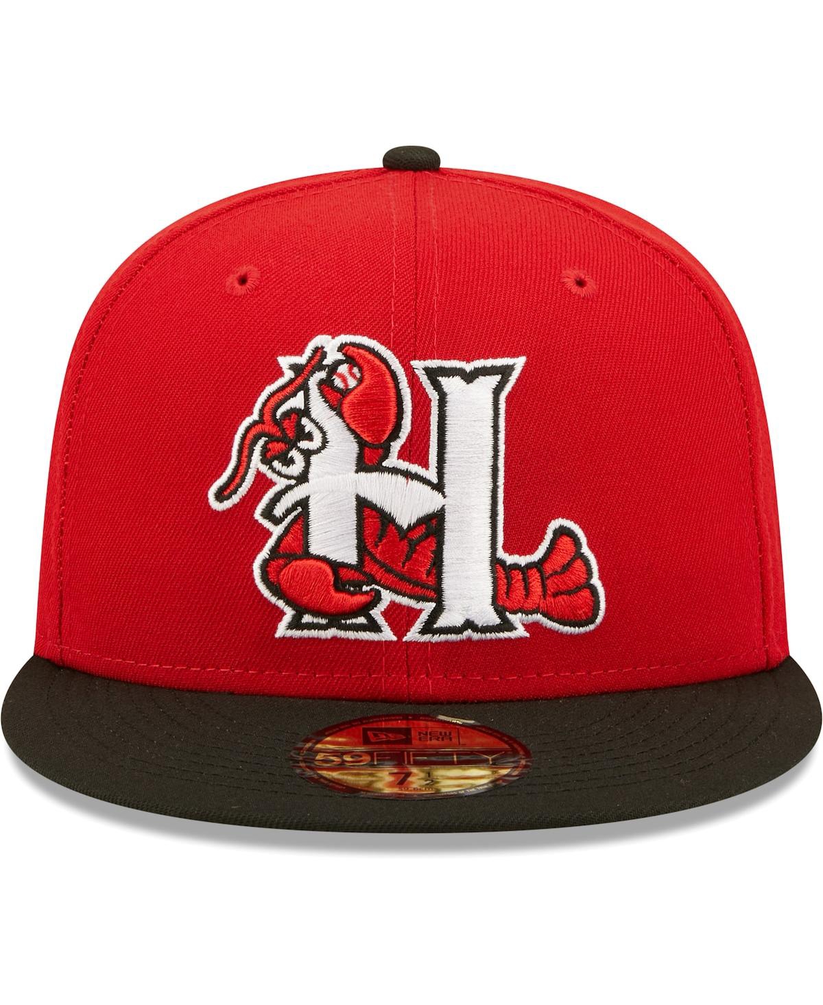 New Era Red Hickory Crawdads Authentic Collection Team Home 59fifty Fitted Hat In Red
