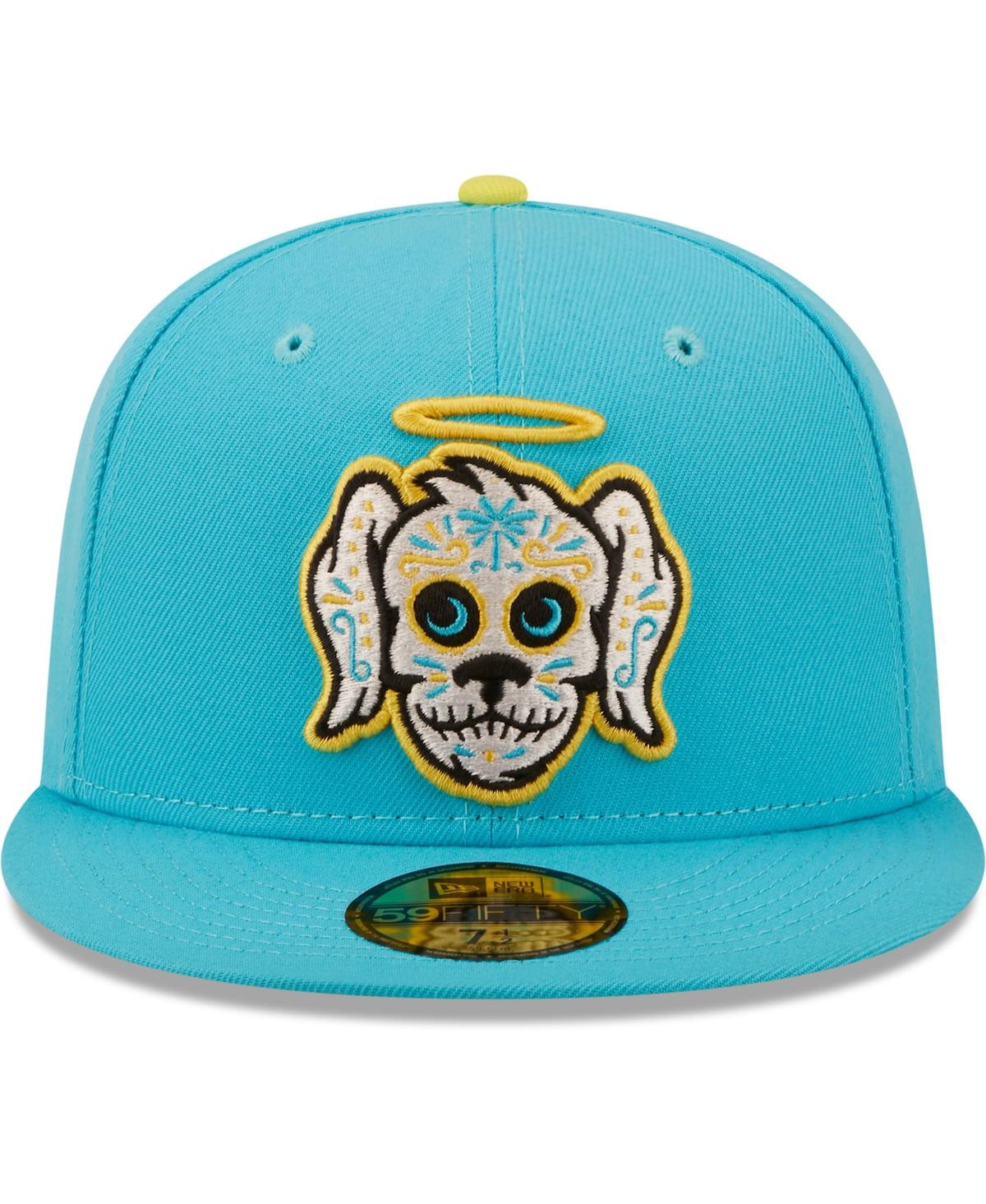 Shop New Era Men's  Aqua Perros Santos De Charleston Copa De La Diversion 59fifty Fitted Hat