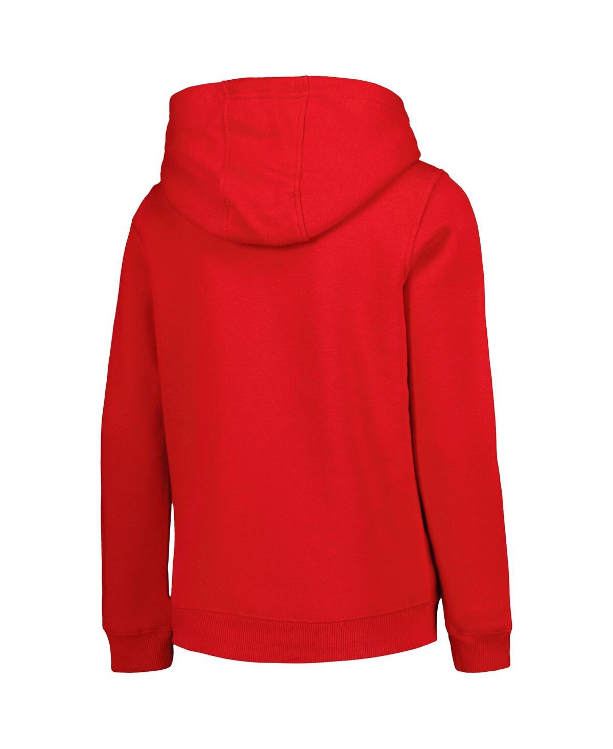 Outerstuff Toddler Red Washington Nationals Team Primary Logo Fleece Pullover Hoodie In Red