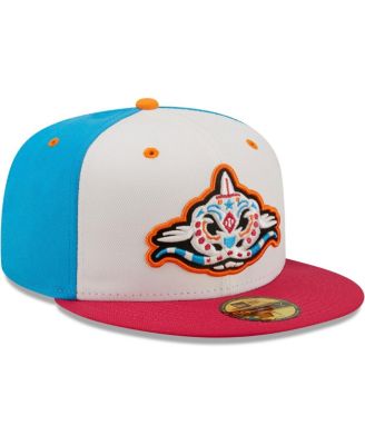 Men's White, Coral Pescados de Carolina Copa De La Diversion 59FIFTY Fitted Hat