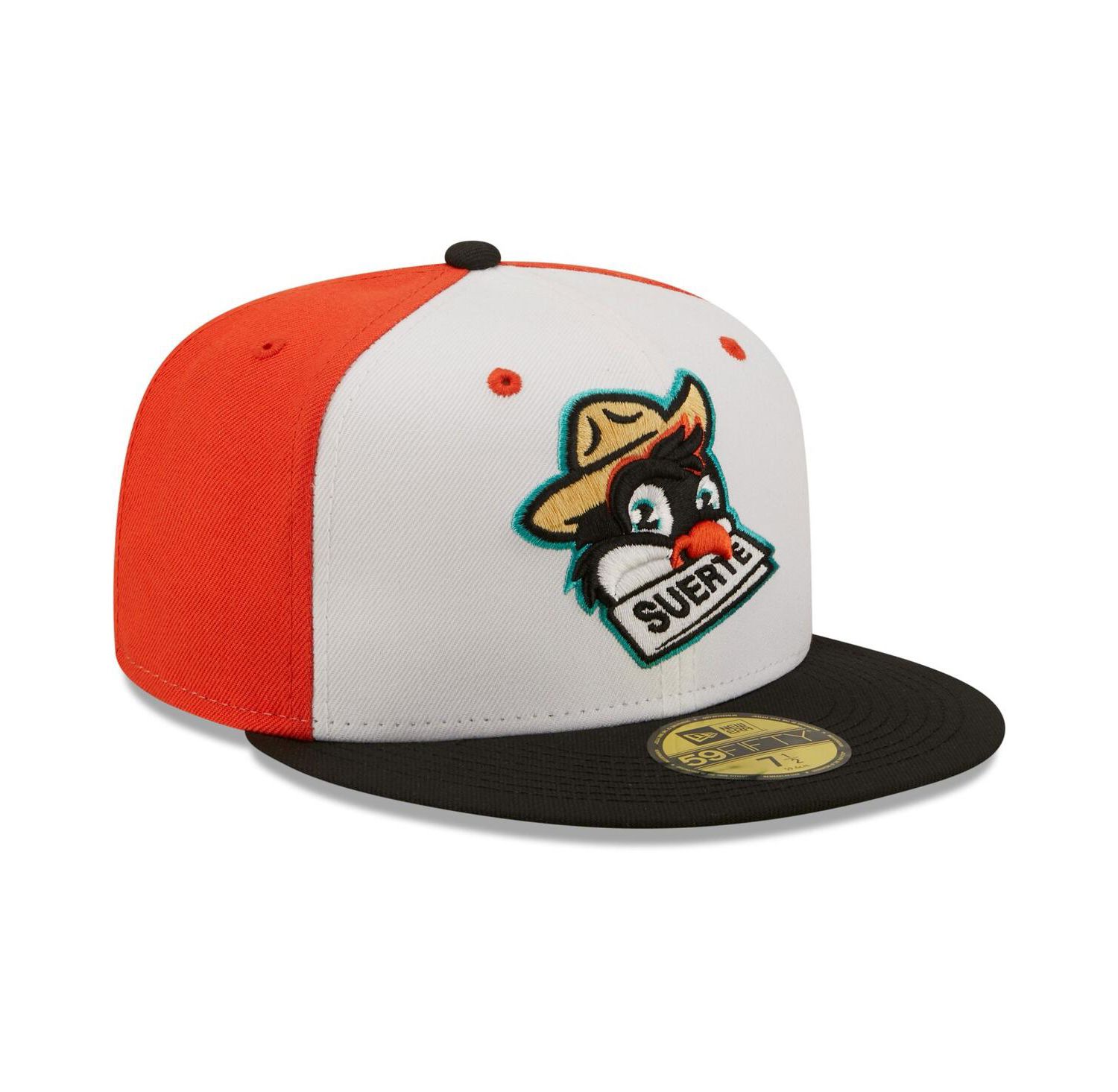 Men's White, Black Pajaritos de Norfolk Copa De La Diversion 59FIFTY Fitted Hat