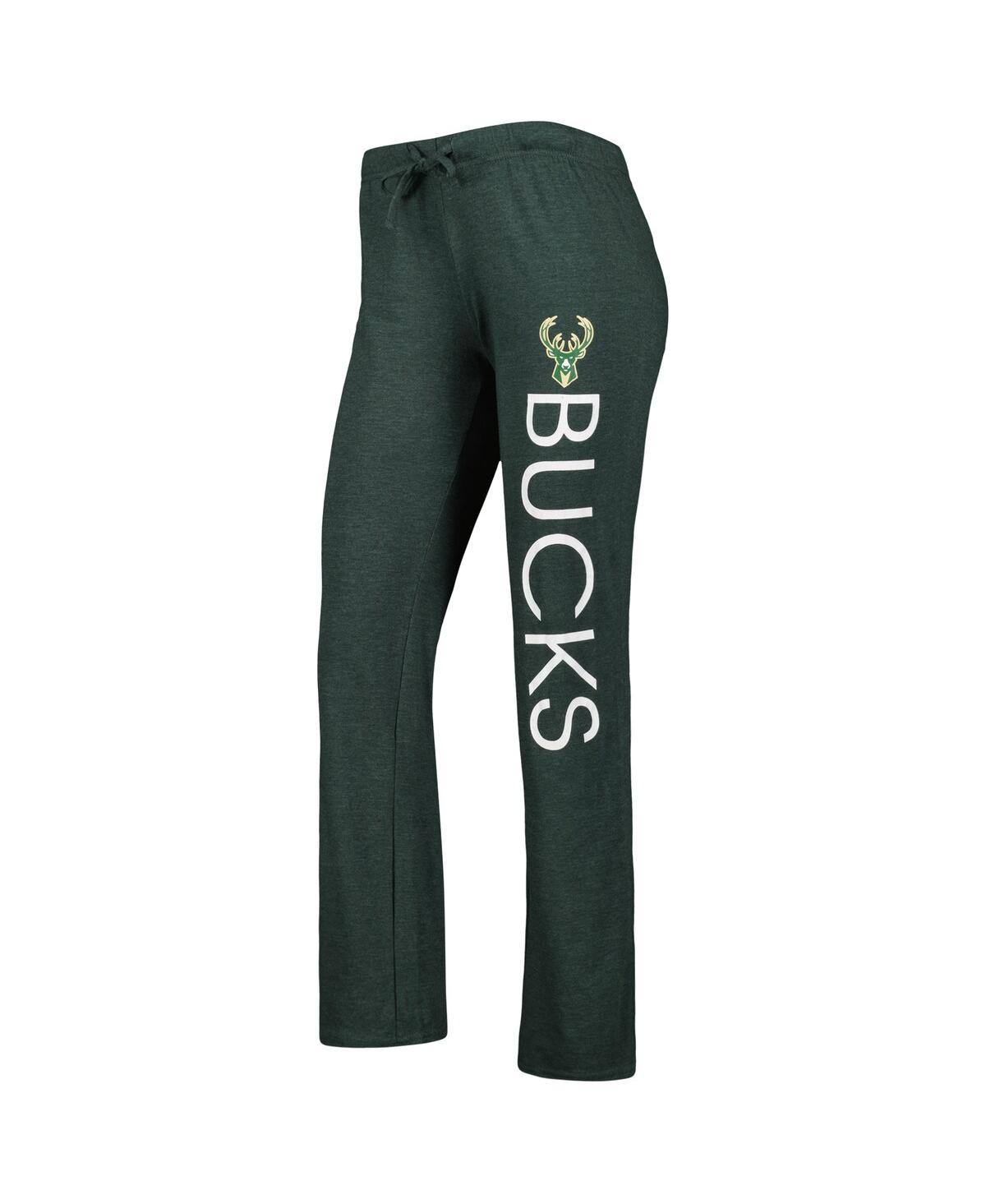 Concepts Sport Women's  Hunter Green, Black Milwaukee Bucks Team Tank Top And Pants Sleep Set In Hunter Green,black