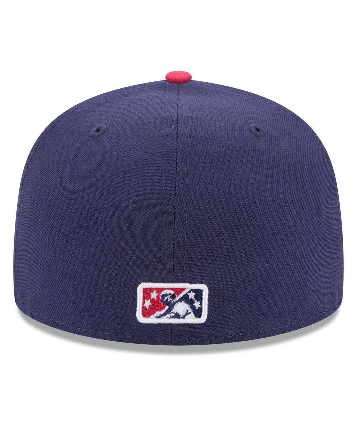 Men's New EraPensacola Blue Wahoos Authentic Collection Alternate Logo 59FIFTY Fitted Hat - Navy