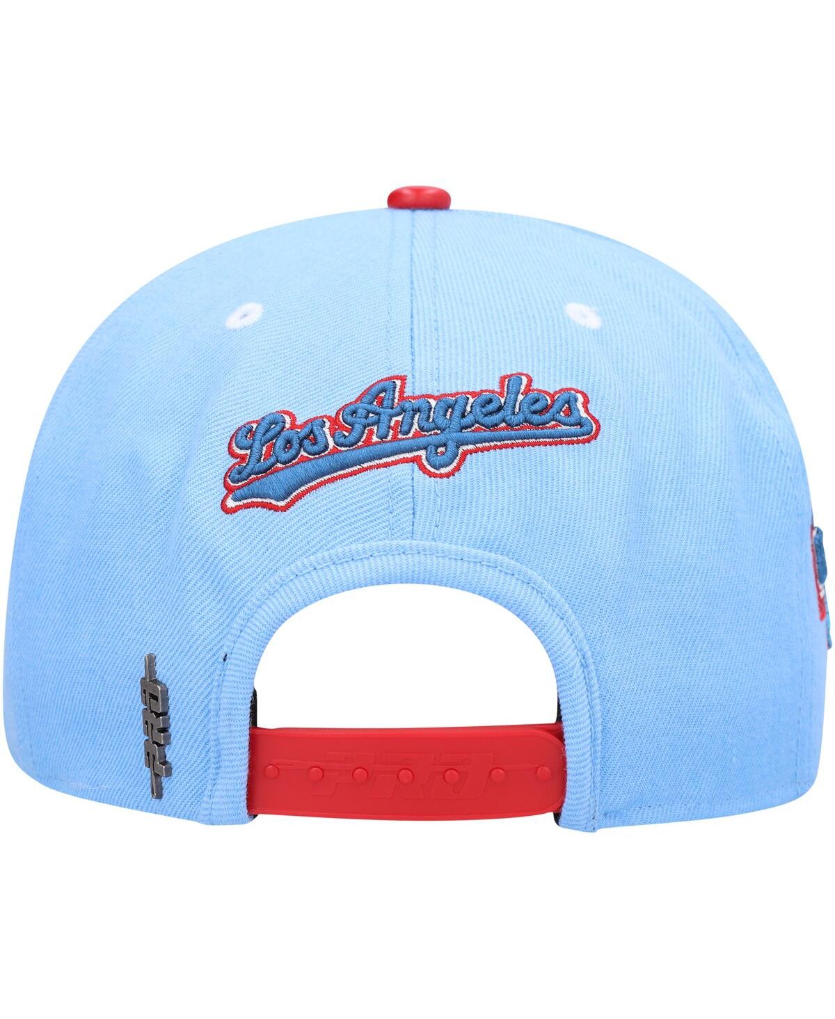 Shop Pro Standard Men's  White, Light Blue Los Angeles Dodgers Blue Raspberry Ice Cream Drip Snapback Hat In White,light Blue