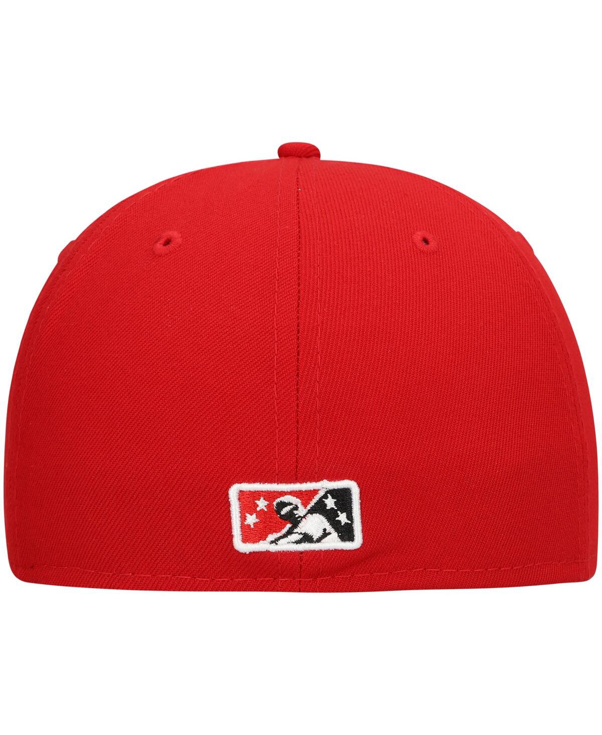 NEW ERA MEN'S NEW ERA RED ROCKET CITY TRASH PANDAS AUTHENTIC COLLECTION TEAM ALTERNATE 59FIFTY FITTED HAT 