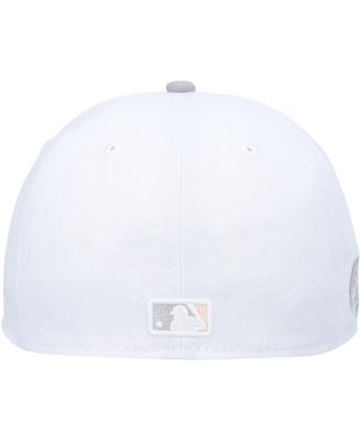 Men's White, Gray Colorado Rockies 2007 World Series Side Patch Undervisor 59FIFTY Fitted Hat