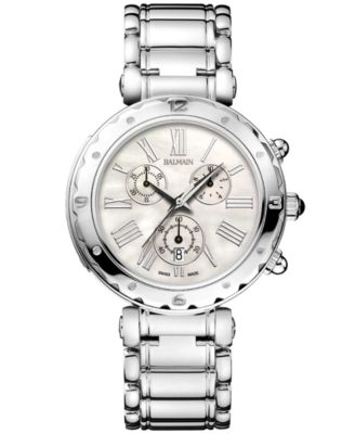 Balmain - Women's Swiss Chronograph ia Stainless Steel Bracelet Watch 38mm