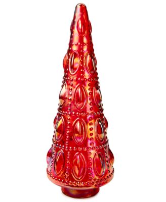Holiday Lane - Burgundy and Blush Mercury Glass Christmas Tree Decor