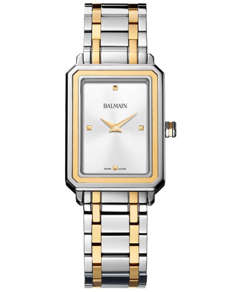 Женские часы Balmain Swiss Eirini Two-Tone Stainless Steel Bracelet Watch 25x33mm