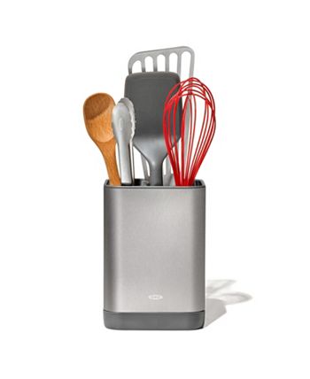 OXO Good Grips Regular Adjustable Stainless Steel Utensil Holder - Macy's