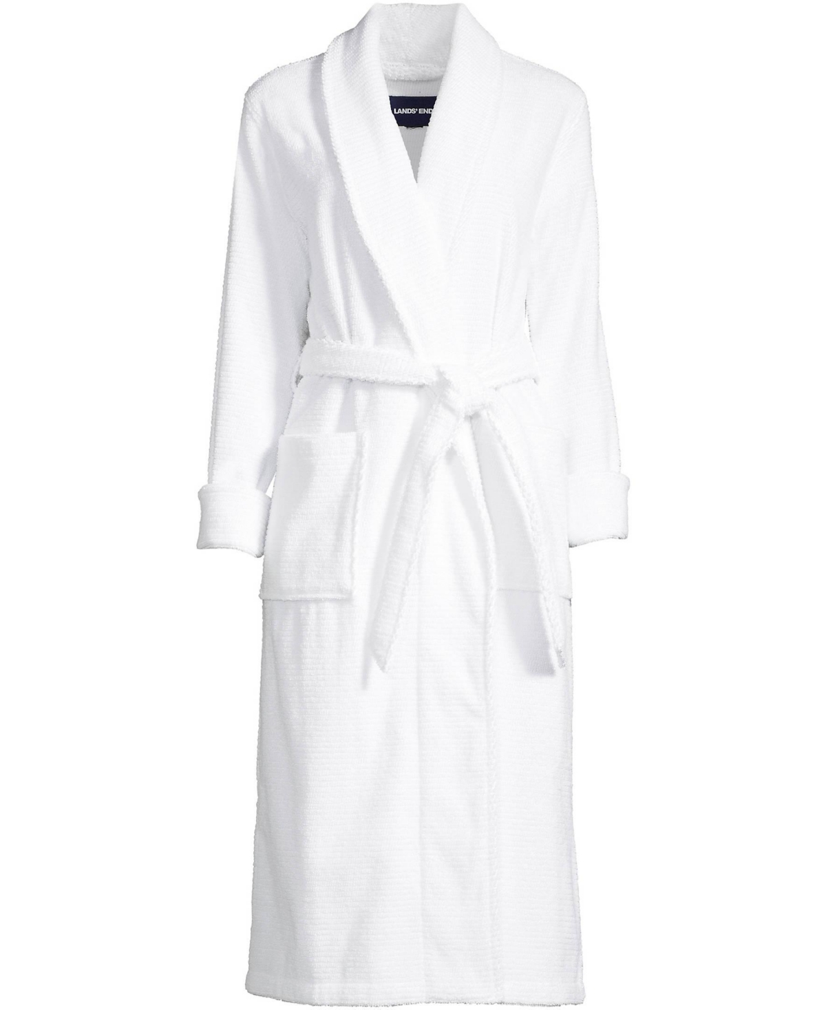 Lands' End Plus Size Cotton Terry Long Spa Bath Robe