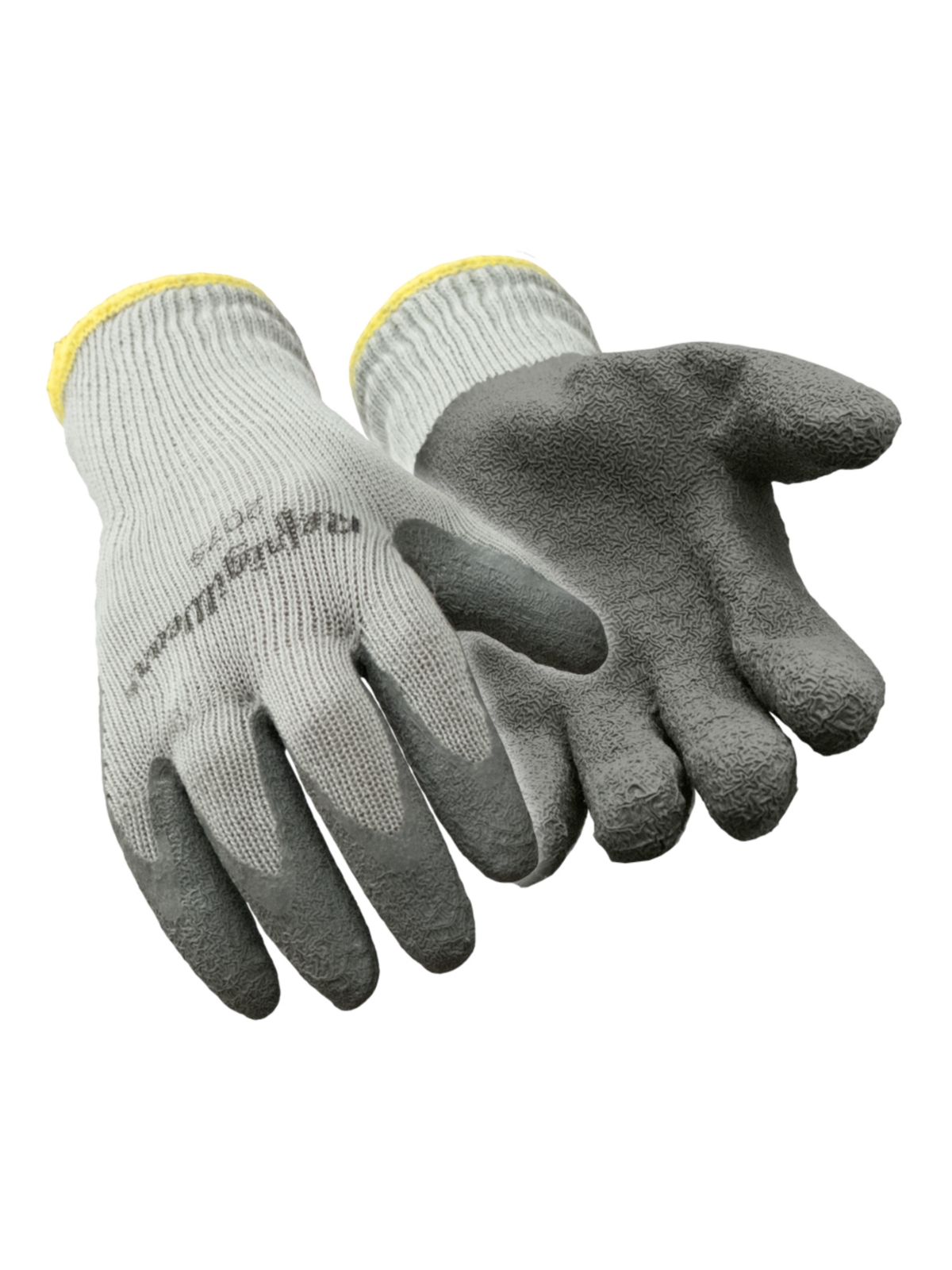 Men's Thermal Ergo Grip Crinkle Latex Palm Coated Gloves (Pack of 12 Pairs) - Grey
