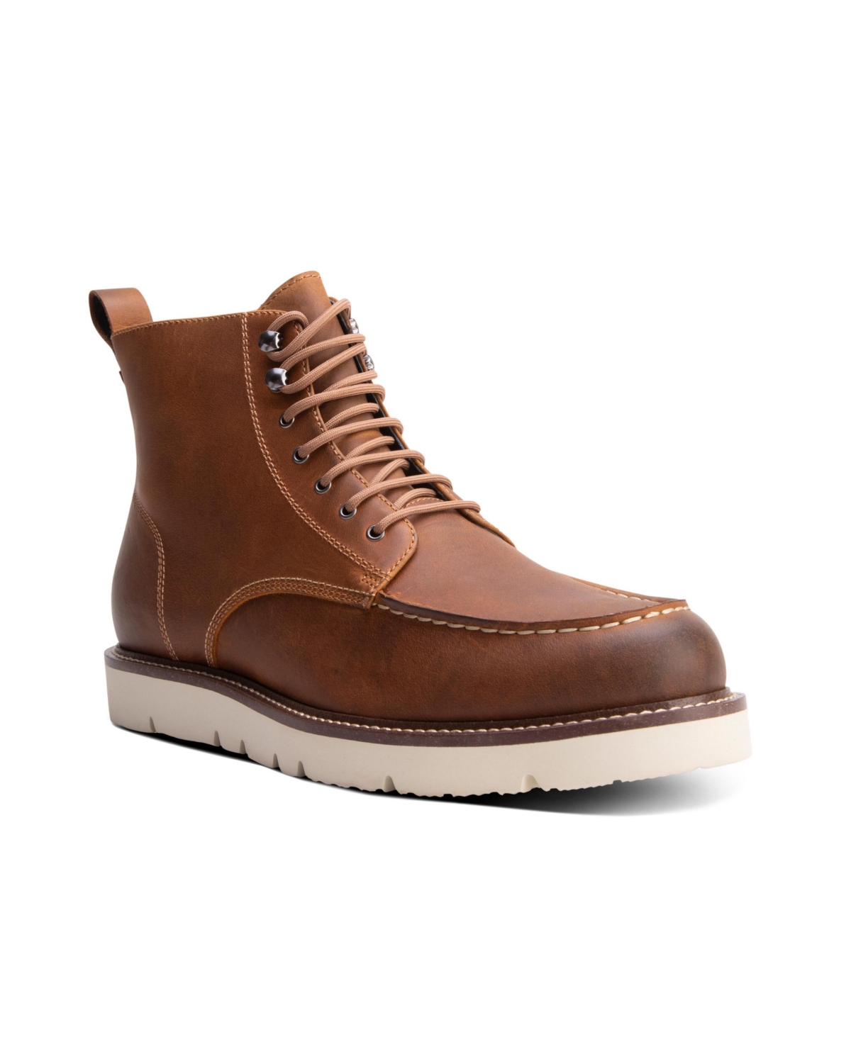 Men's Greenwood Casual Hybrid Wedge Moc-Toe Lace-Up Boots - Tan