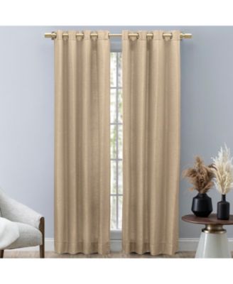 Grasscloth Lined Grommet Curtain Panel 54"W x 84"L
