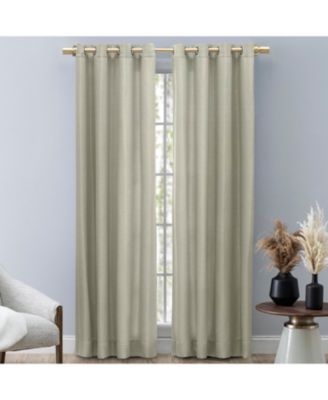 Grasscloth Lined Grommet Curtain Panel 54"W x 84"L