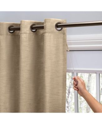 Grasscloth Lined Grommet Curtain Patio Panel w/Wand 110"W x 84"L