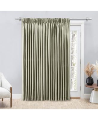 Grasscloth 2/Way Pinch Pleated w/Back Tabs Patio Curtain Panel 100"W x 96"L