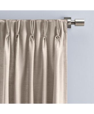 Grasscloth 2/Way Pinch Pleated w/Back Tabs Pair Curtain 100"W x 96"L