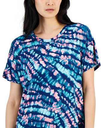 Jenni Women's Short-Sleeve Printed Sleepshirt, Created for Macy's - Macy's