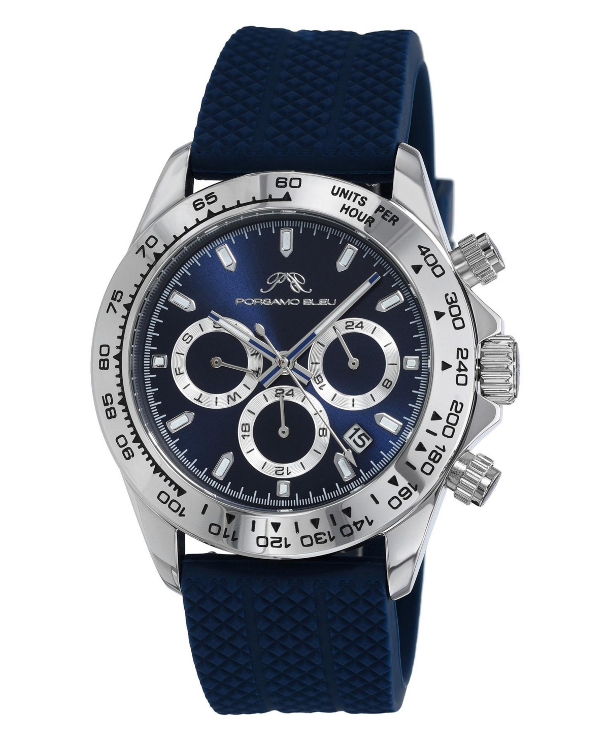 Men's Preston Silicone Strap Watch 1034APRR - Blue