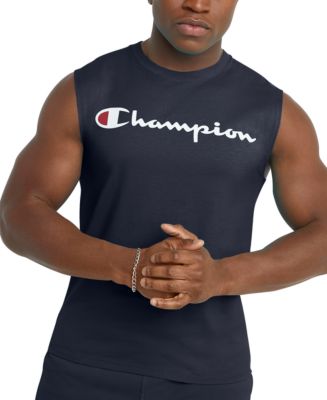 Champion Men's Logo Sleeveless T-Shirt - Macy's