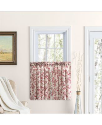 Waverly Gardens Rod Pocket Tier Pair Curtain 84"W x 36"L