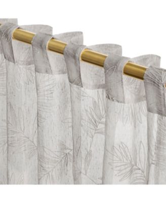 Sheer Leaf Rod Pocket With Back Tab Patio Curtain Panel 104"W x 84"L