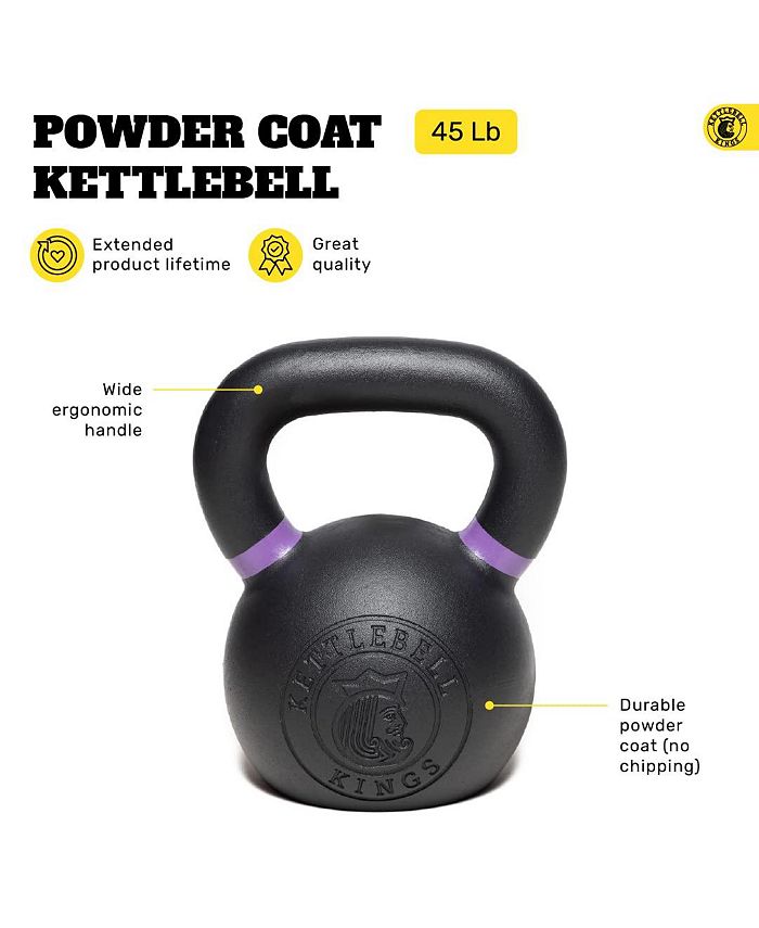 Kettlebell Kings Powder Coated Kettlebell Weights (45LB) For Women
