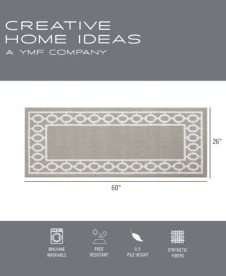 Christine Trellis Border Tufted Runner Rug, 26" x 60"
