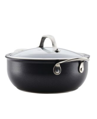 X Hybrid Nonstick Aluminum 4 QT Casserole Pan With Lid