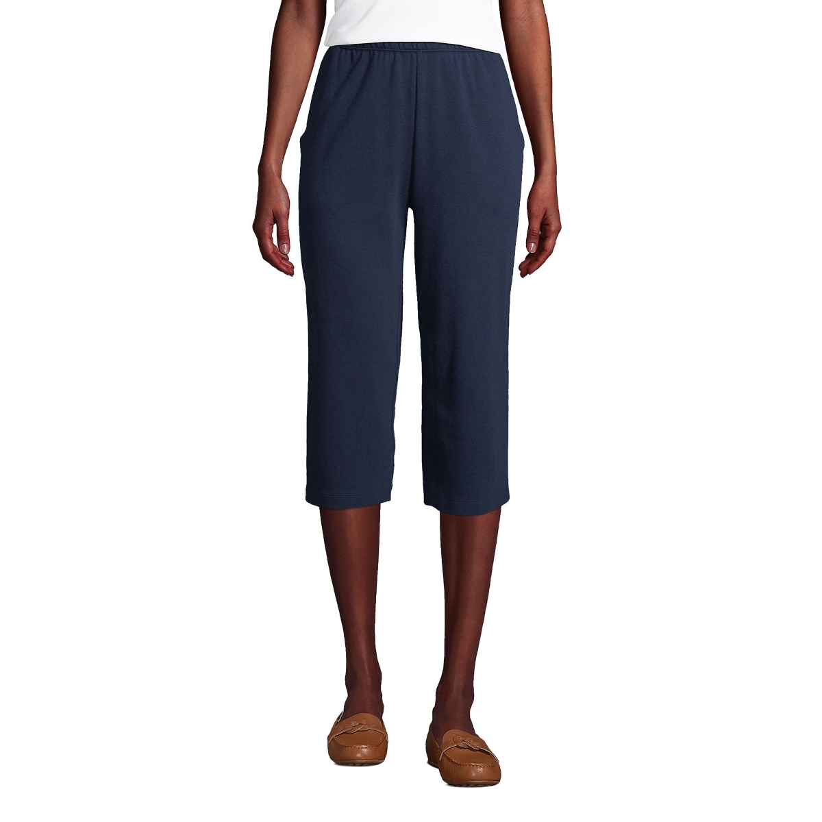 Lands End Sport Knit Pull-On Pants Navy