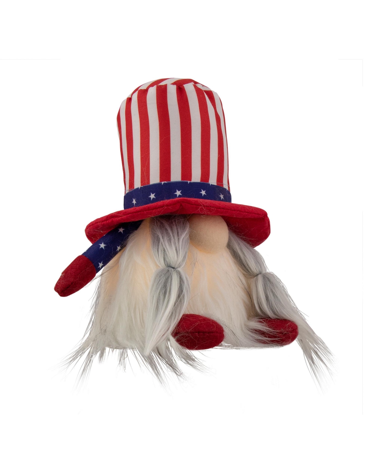 Lighted Americana Girl 4th of July Patriotic Gnome