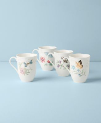 Butterfly Meadow Mugs, Set of 4