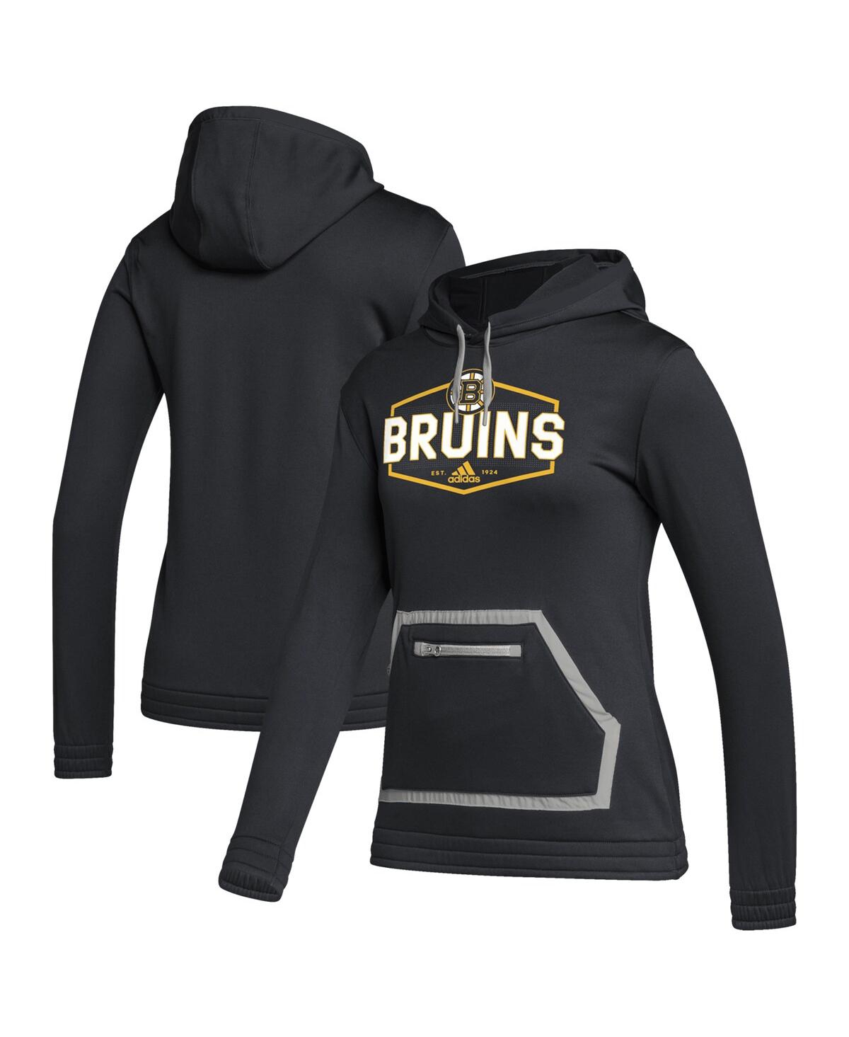 Women's adidas Black Boston Bruins Team Issue Pullover Hoodie - Black