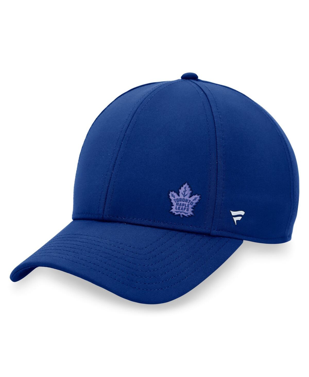 Shop Fanatics Women's  Blue Toronto Maple Leafs Authentic Pro Road Structured Adjustable Hat