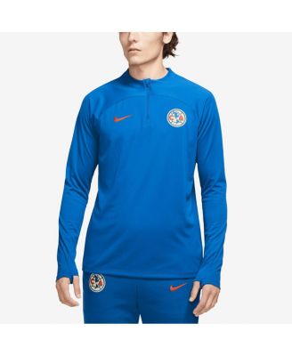 Men's Blue Club America Academy Pro Drill Raglan Quarter-Zip Top