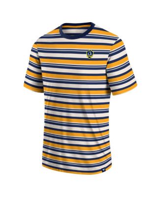 Men's Gold LA Galaxy Shot Clock Stripe T-shirt