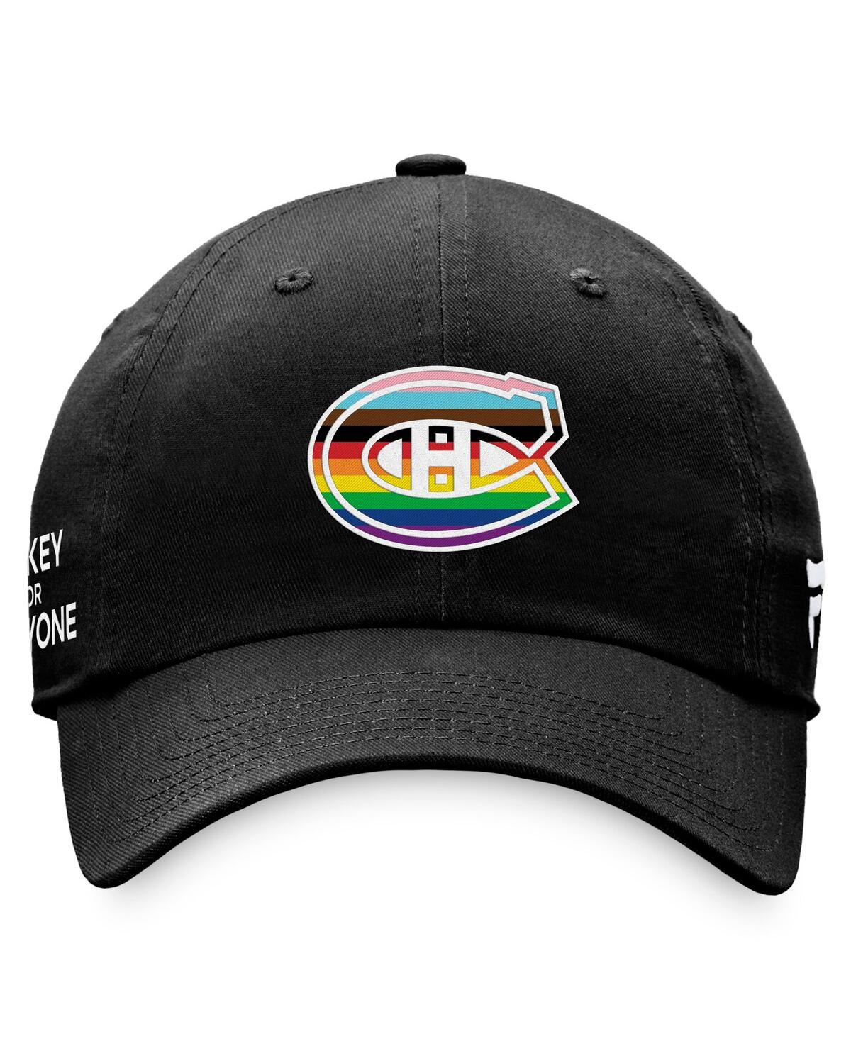 Men's FanaticsMontreal Canadiens Team Logo Pride Adjustable Hat - Black