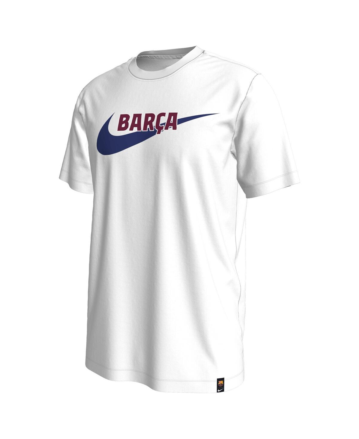 Shop Nike Men's  White Barcelona Swoosh T-shirt
