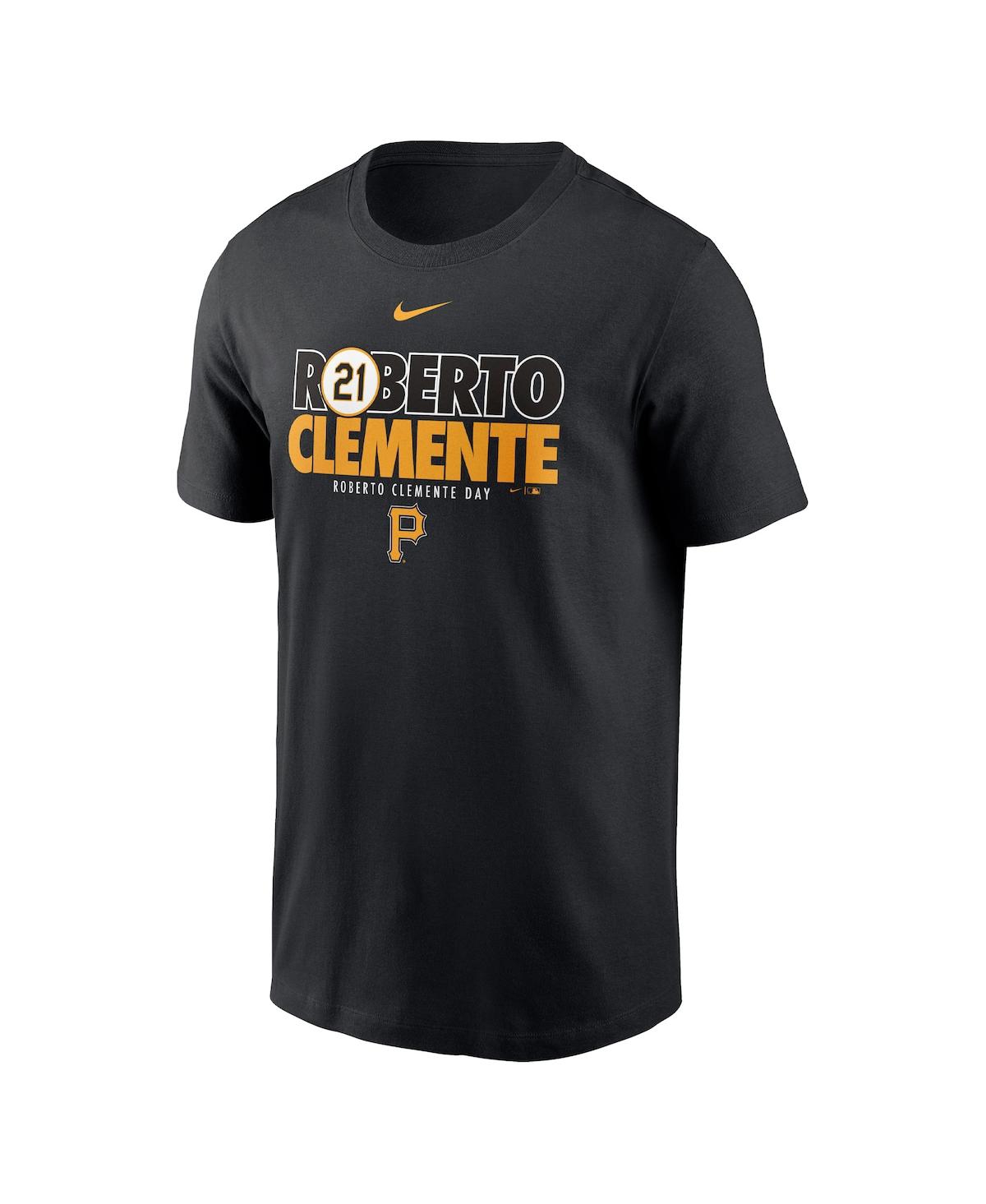 Shop Nike Men's  Roberto Clemente Black Pittsburgh Pirates Commemorative T-shirt