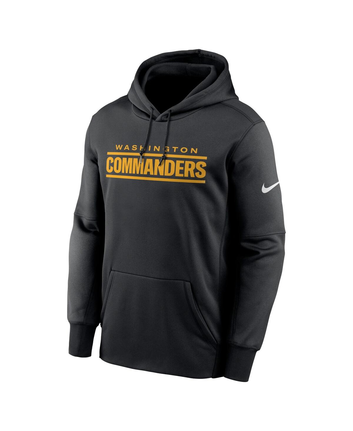 Shop Nike Men's  Black Washington Commanders Wordmark Performance Pullover Hoodie