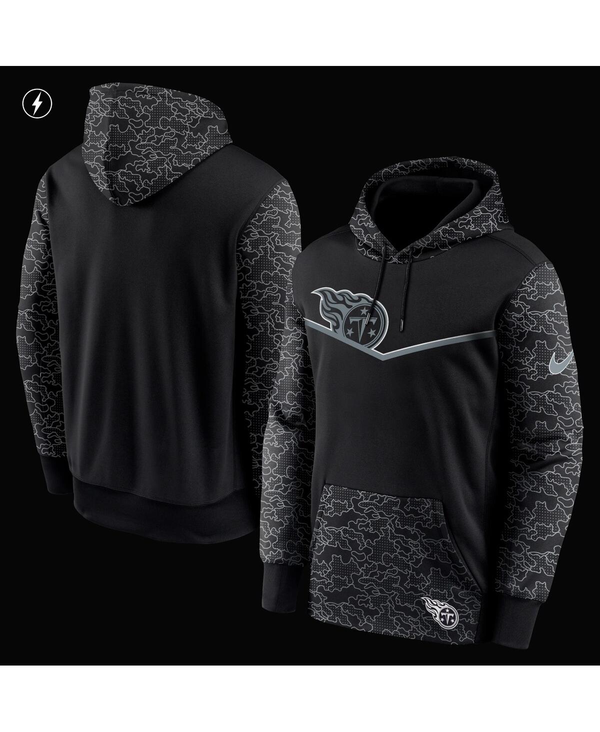 Men's NikeTennessee Titans Rflctv Chevron Pullover Hoodie - Black