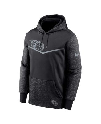 Men's Black Tennessee Titans RFLCTV Chevron Pullover Hoodie