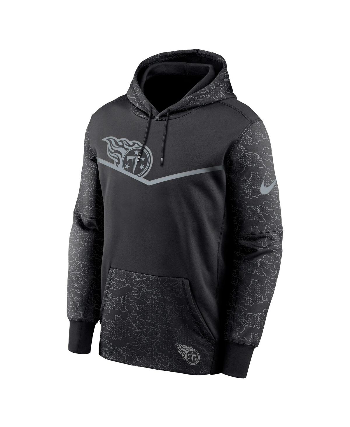 Men's NikeTennessee Titans Rflctv Chevron Pullover Hoodie - Black