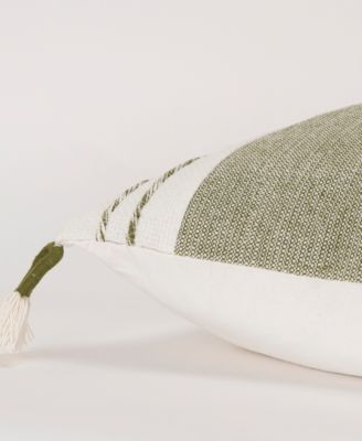 Modern Stripe Tassal Decorative Pillow, 20" X 20"