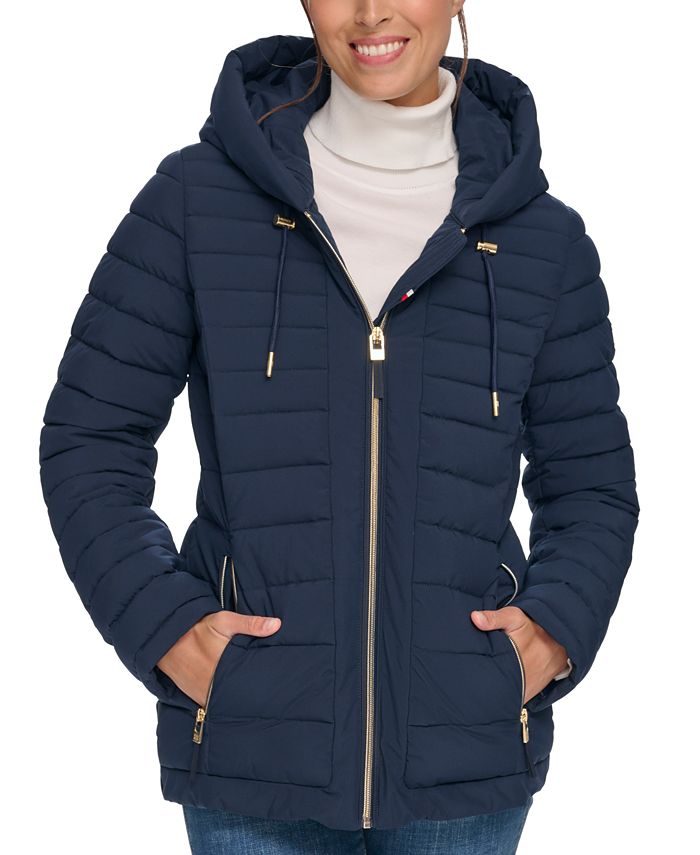 løn Bekendtgørelse Hurtig Tommy Hilfiger Women's Stretch Hooded Packable Puffer Coat, Created for  Macy's - Macy's