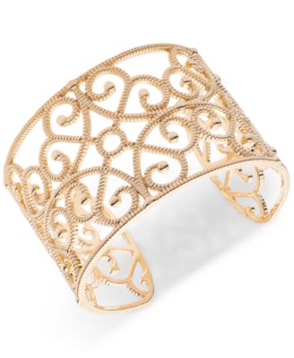 Lauren Ralph Lauren - Gold-Tone Open Cuff Filigree Bracelet