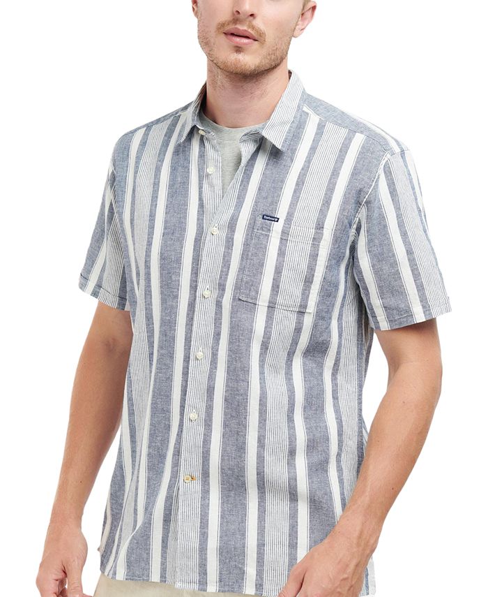 Barbour Men's Thewles Short-Sleeve Striped Shirt - Macy's