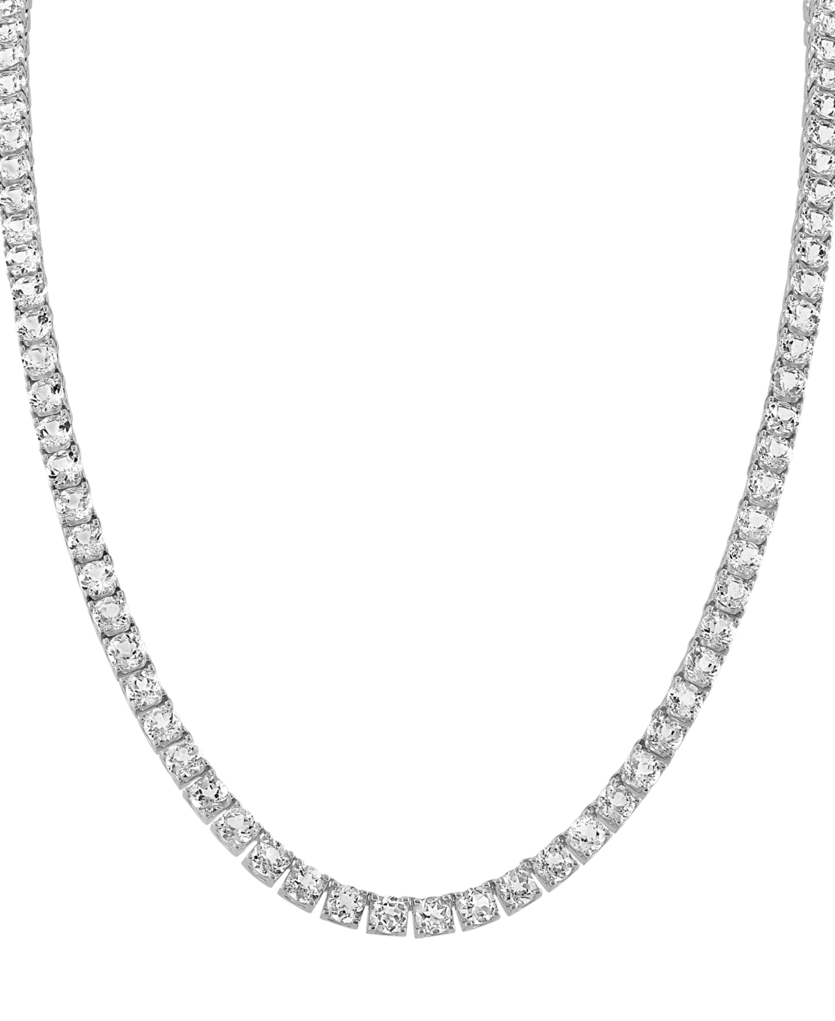 Men's Icon White Topaz (1/10 ct. t.w.) Tennis 22" Necklace in Sterling Silver - Na