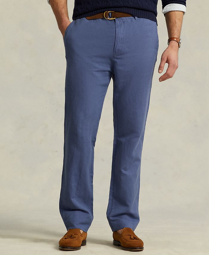 Polo Ralph Lauren Men's Big & Tall Classic-Fit Linen-Cotton Pants - Macy's